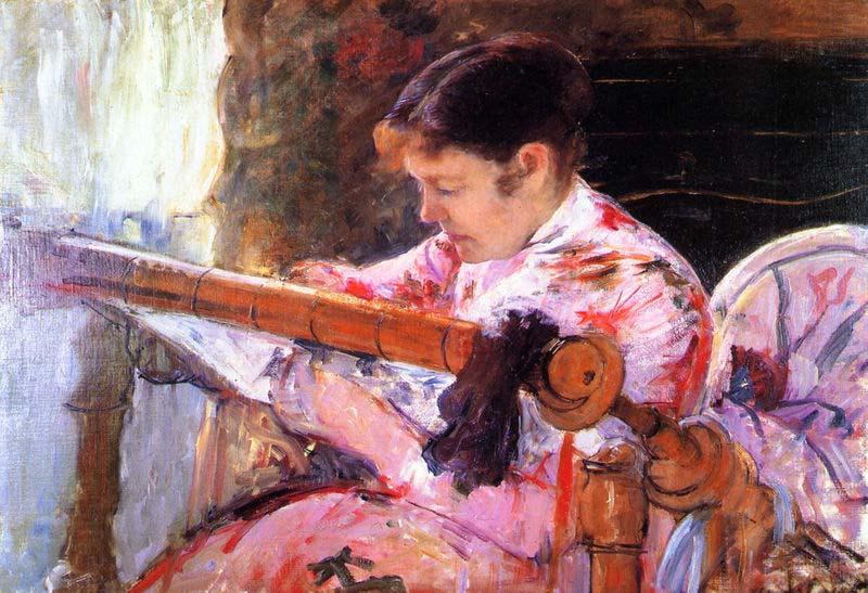 Mary Cassatt Lydia at the Tapestry Loom oil painting picture